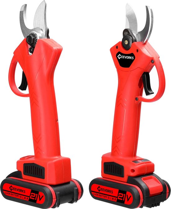 Elektrische Snoeischaar - 2 in 1 Mini Kettingzaag - Bloemenschaar, Takkenschaar, Heggenschaar Elektrisch - 2 Accu's met Acculader - Incl. Opbergbox Tuin Gereedschap van VONROC