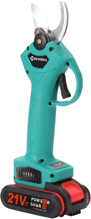 Elektrische Snoeischaar – 21V – Draadloos tot 25mm Takken – 2 Batterijen & Oplader – Voor Tuin & Fruitgaard van Merkloos	