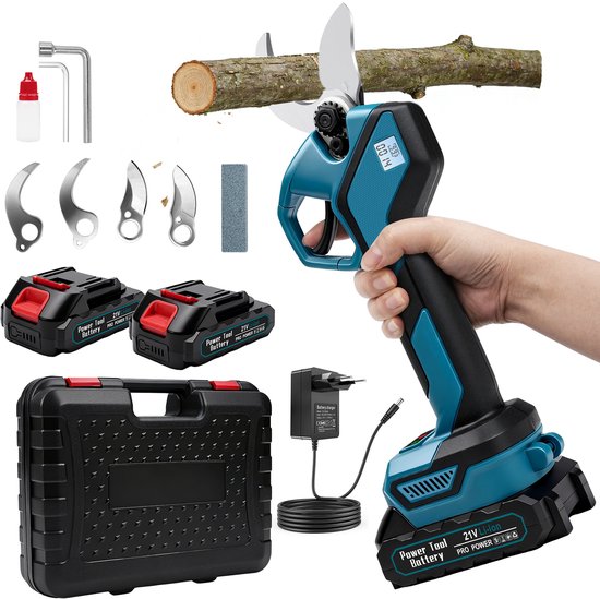 Elektrische Snoeischaar - 40 mm snoeischaar met borstelloze motor, voor tuinieren, fruitbomen, wijngaarden - Accu Takenschaar - Elektrische Tuinschaar - Heggenschaar - Elektrisch Takkenschaar van Merkloos	