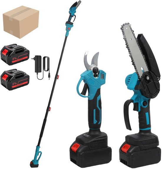 Elektrische snoeischaar - Elektrische Telescopische Kettingzaag - Tuingereedschap - Mini Kettingzaag & Snoeischaar - Tuin - 3 in 1 -