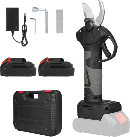 Elektrische Snoeischaar - Heggenschaar Accu - Takkenschaar Electrisch - Zwart van Funtic