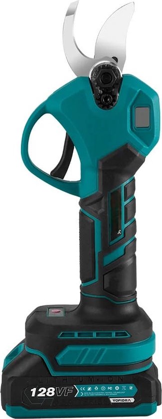 elektrische snoeischaar-Heggenschaar - Takkenschaar- 30 mm Draadloos met 2 Accu's en Opbergkoffer van Merkloos	