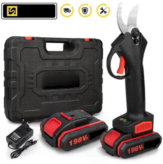 Elektrische Snoeischaar - Snoeischaar - Accu snoeischaar - Schaar Elektrisch -Cordless Pruning Shears - 2 Batterijtype 1 - 500W - 9000mAH - Groen van Merkloos	