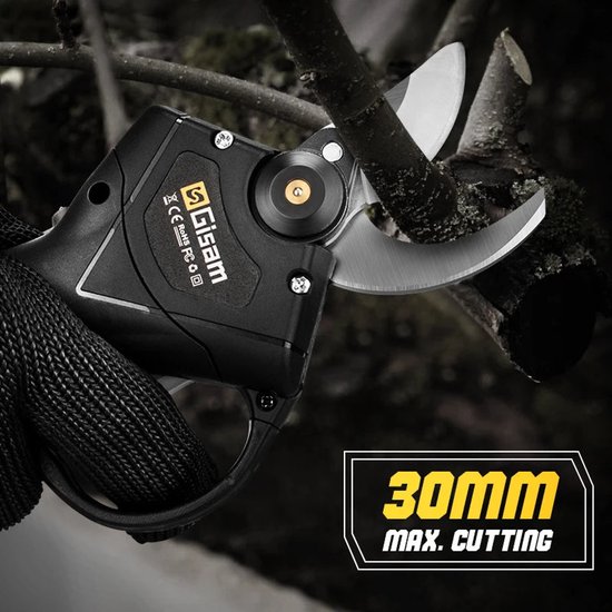 Elektrische Snoeischaar - snoeischaar - accu snoeischaar - - schaar Elektrisch - Cordless Pruning Shears - 2 Batterijtype 2 - 500W - 9000mAH - Zwart van Merkloos	