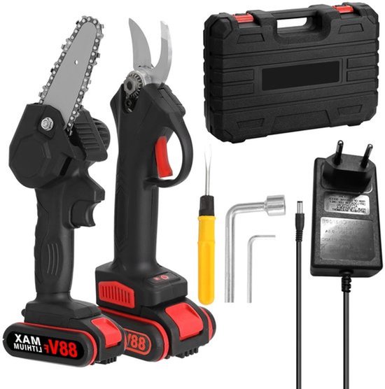 Elektrische Snoeischaar - Snoeischaar - Mini Kettingzaag - Accu Snoeischaar - 4 inch Borstelmotor - Houtbewerkingsgereedschap