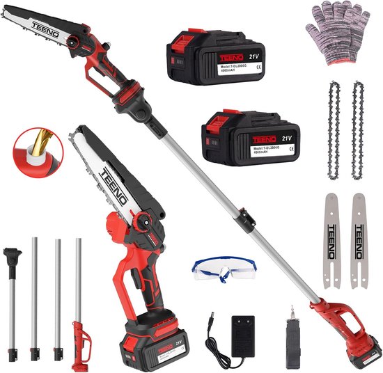 Elektrische Snoeizaag met Telescopische Stang - Verstelbaar en 2-in-1 Takkenzaag van Merkloos	