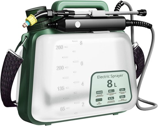 Elektrische Spuitpomp - Opvouwbare Tuinspuit met Oplaadbare Batterij - Draagbare Onkruidspuit voor Gazon Tuin en Thuis Tuinieren - Groen