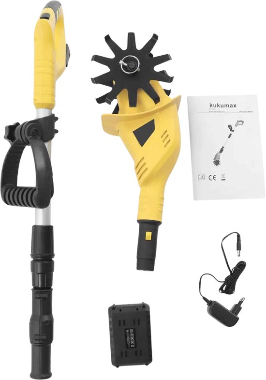 Elektrische Tuinfrees – Draadloze Grondfrees Cultivator met Accu – Tuin Cultivator voor Losmaken van Grond en Onkruid Verwijderen van Merkloos	