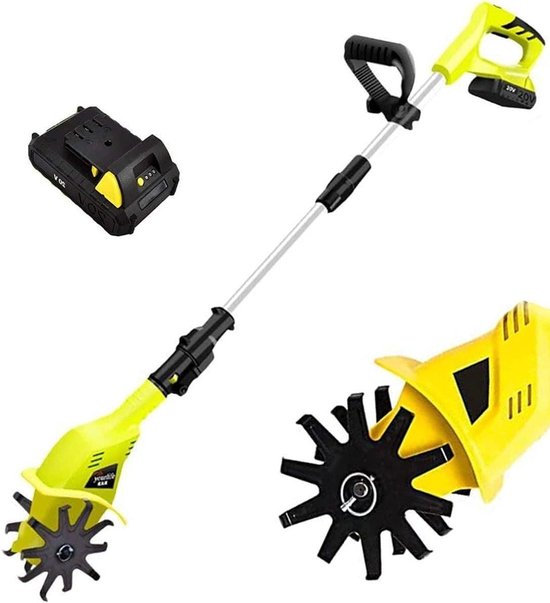 Elektrische Tuinfrees - Grondbewerker Snoerloos - Tuin Voorbereiden - Lichtgewicht 2.7kg - 25cm Diep 10cm Breed - One Color