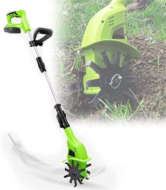 Elektrische Tuinfrees - Tuingereedschap Grondfrees - Onkruid Verwijderen - Verstelbare Telescoopsteel - Diepte 25cm Breedte 10cm - One Color van Merkloos	