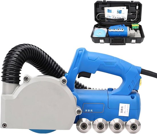 Elektrische Voegenreiniger - Tegelgereedschap - Voegen Verwijderen - Met Stofopvang - 1200W - Grijs