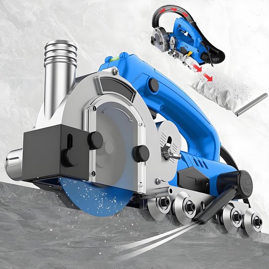 Elektrische Voegenreiniger - Tegelreiniger Sleufgereedschap - Voegen Schoonmaken - Krachtige 1200W Motor - 9000 Tpm - Grijs