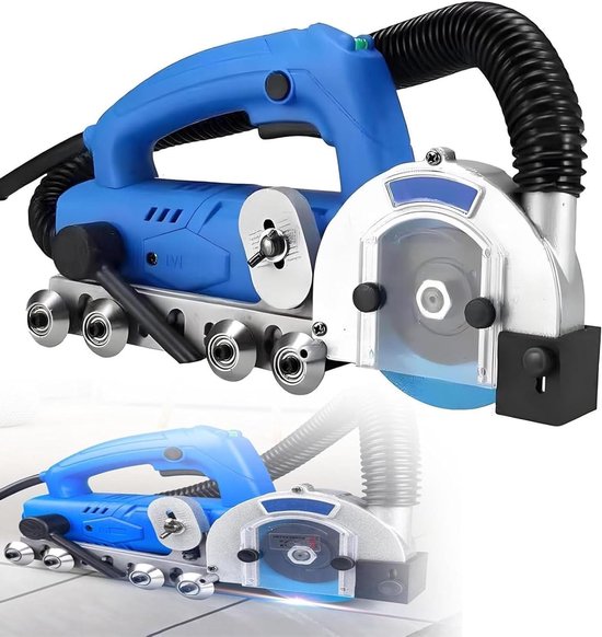 Elektrische Voegenreiniger - Tegelreiniger - Voegen Verwijderen - Geïntegreerde Stofzuiger - 17 mm - Grijs
