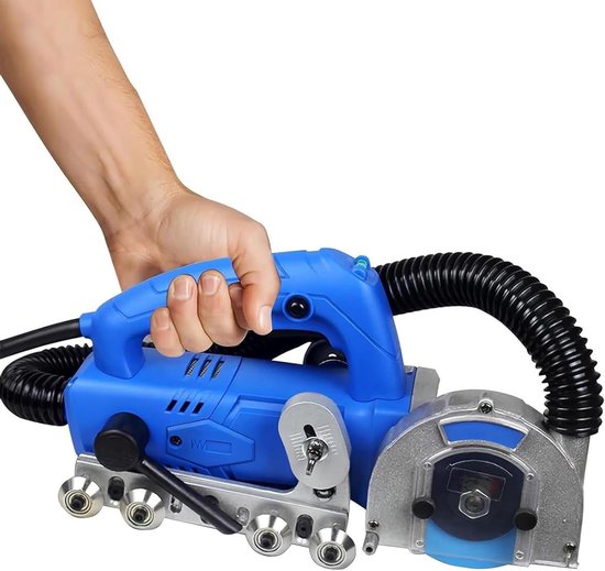 Elektrische voegenreiniger - Tegelvoegenreiniger voegensnijder - Vloeren en muren reinigen - Geïntegreerde stofzuiger - 1200 W - Grijs