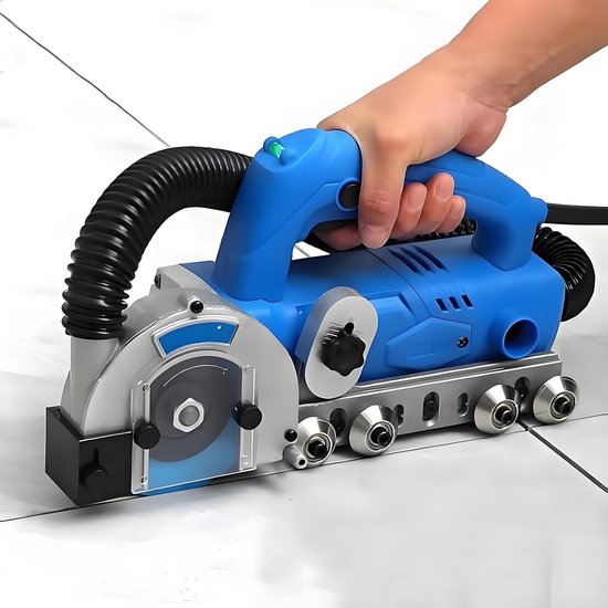 Elektrische voegreiniger - Tegelreiniger - Naden reinigen - Instelbare diepte - 1200 Watt - Zwart