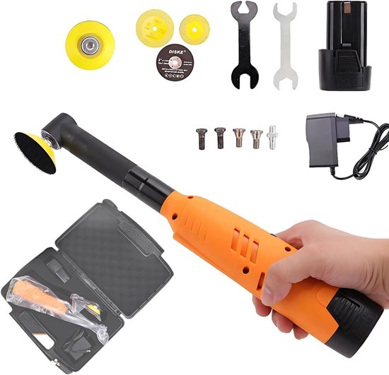 Elektrische voegreiniger - Tegelreiniger - Voegen herstellen - 7 snelheden instelbaar - 34 cm lang - Zwart