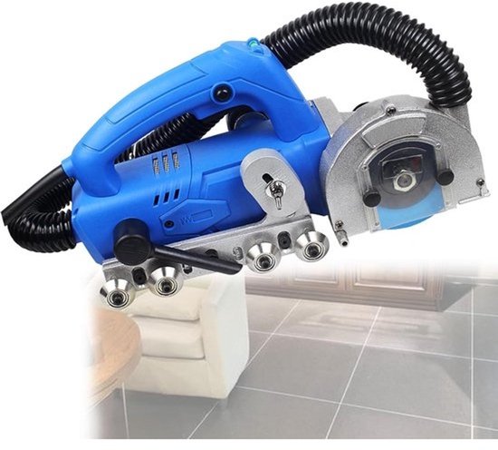 Elektrische voegverwijderaar - Gereedschap voor tegelvoegen - Voegen reinigen - Automatische waterblazer - 36.5 cm - Grijs