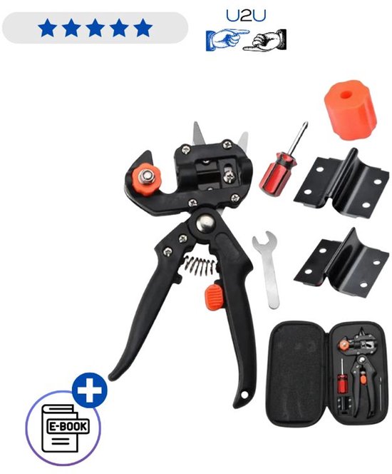 Entschaar Set voor Bomen en Planten Met Opbergkoffer Entgereedschap voor Enten Snoeien en Vermeerderen Inclusief Enttape Snijmallen V U en Omega Ergonomische Handgreep Veiligheidsvergrendeling Tuingereedschap Voor Tuinier en Hobbykweker Met Ebook van Merkloos	