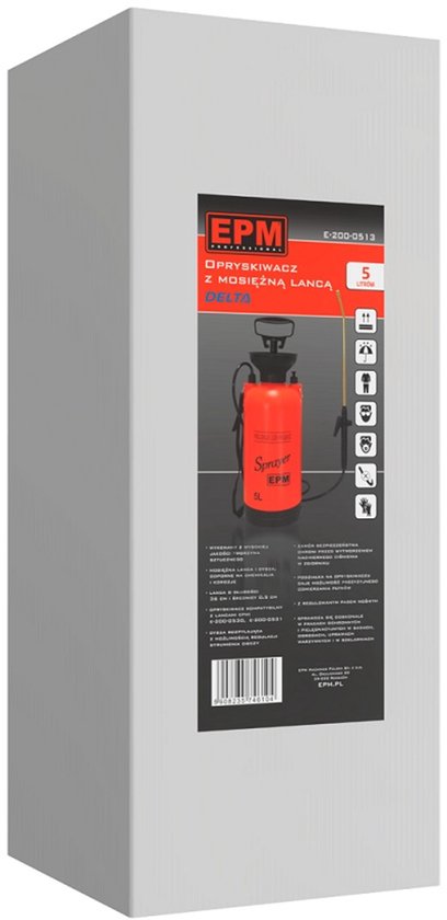 EPM OGR - Delta Serie - Drukspuit - Mosiężna Lanca - 5L