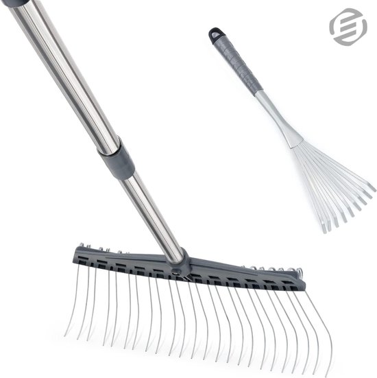 Equivera Gazonhark - Bladhark - Bladharken - Blad Hark - Hark - Tuinhark - Gazon Hark - Blad Hark - Tuin Hark - Tuingereedschap van Equivera