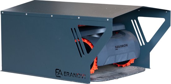 Eranovi Garage M - robotmaaier garage universeel - binnenmaat 85 x 60 x 37 cm - beschermt robotmaaier en laadstation tegen regen, zon en bladeren - voor Husqvarna, Gardena, Segway Navimow en Kress - eenvoudige montage