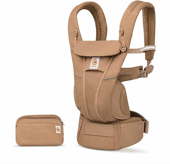 Ergobaby draagzak Omni Breeze Camel Brown - ergonomische draagzak vanaf geboorte van Ergobaby