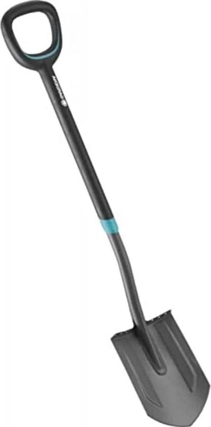 Ergoline spitse spade - omgraven en spitten - kwaliteitsstaal - voetstuk - D-handgreep.