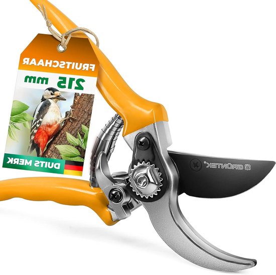 Ergonomic Bypass Secateurs - Robust Garden Shears with SK5 Steel Blade and Teflon Coating van Merkloos	