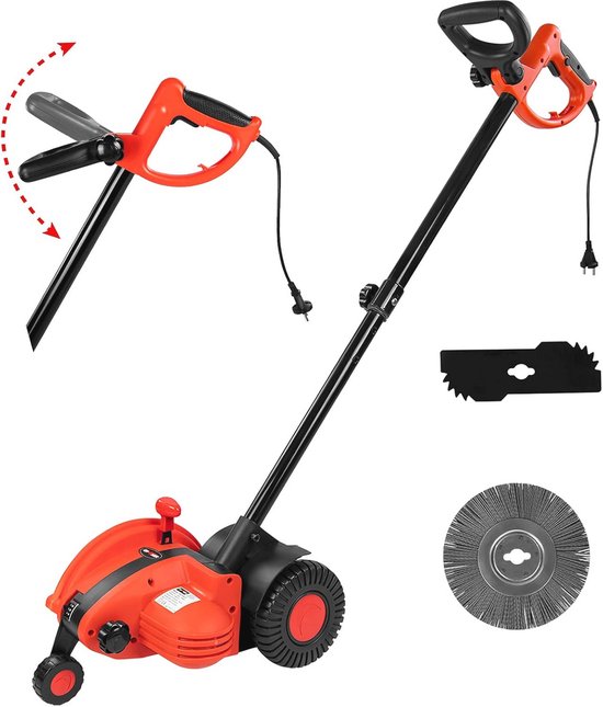 Ergonomische 2-in-1 Gazonrandsnijder en Voegenborstel met Telescoopsteel en Instelbare Snijdiepte van Kinzo Garden