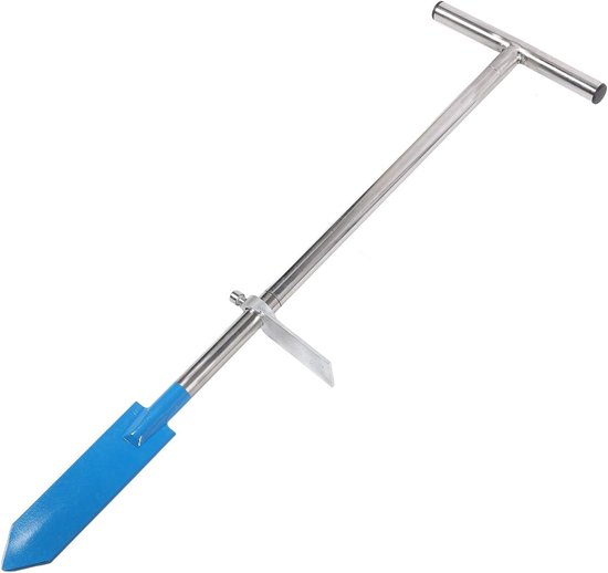 Ergonomische Dibble Bar Boomplanter van Roestvrij staal, Perfect voor Verplanten van Zaden en Zaailingen, 85 cm Tuingereedschap voor Tuinliefhebbers