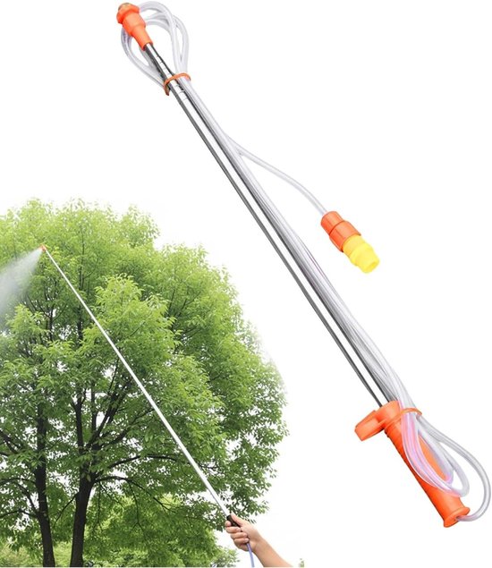 Ergonomische lange sproeier, multifunctionele uitbreidbare sproeiboom, 61 cm plantenwaterapparaat met verstelbare mondstuk, roestvrij stalen tuingereedschap met comfortabele handgreep, indoor outdoor
