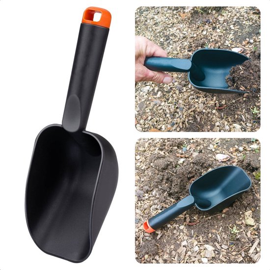 Ergonomische Roestvrijstalen Tuinschep - Duurzaam en Scherp - Grondbewerker - Plantenschepje - Ompotten - Ronde Afwerking - Diepe Bodem - Tuinschepje - Handschepje - Tuingereedschap - Grote Werkbreedte - Inclusief EBOOK van Noble Properties