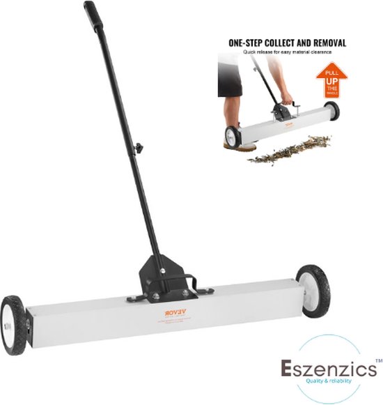 Eszenzics™ Magnetische Veegmachine Pro5 - Industriële Professionele Magneetbezem - Extra Sterk - 75cm breed - Bezem tbv metalen - Voor Binnen en Buiten van Eszenzics™