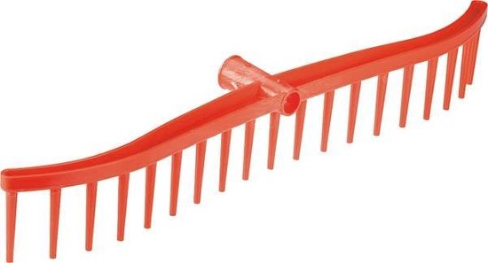 Excellent - Blad- Tuin- en Gazon hark - 60 CM - Handhark - Grashark - Hark zonder steel - 19 tanden - Rood van Excellent