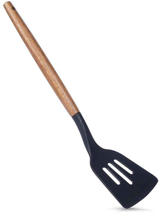 Excellent Houseware - Thermoplastische Keuken Spatel - 32 cm - Hittebestendig - Acaciahouten Handvat van Merkloos	