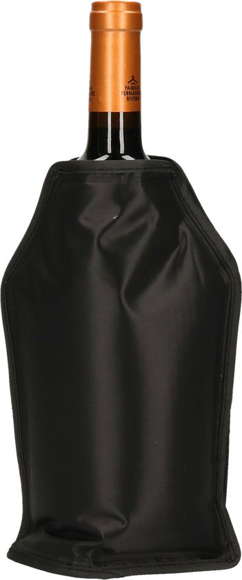 Excellent Houseware Wijnkoeler/flessenkoeler flesjes - zwart - 15 x 22 cm van Excellent