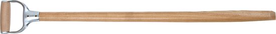 Excellent Steel YD - 95cm - gebogen - Houten bezemsteel - Steel met D grip - Losse steel - Schop van Excellent
