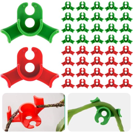 EXCITAT 40 - Plantenbuigclips - 90 graden lage-stress trainingsclips - Plantentrainers - Gebruikt voor het buigen van plantenstengels en het veranderen van de groeirichting