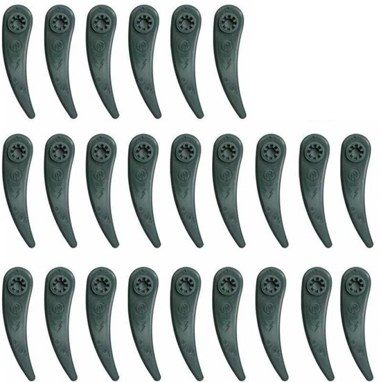 EXCITAT Grasmaaier messen - Geschikt voor vervangingsmesset voor Bosch bosmaaier Durablade Art 23-18 LI Art 26-18 LI - Groen - 24-delige