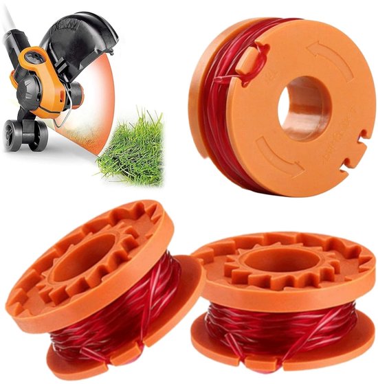 EXCITAT Maaidraad - grasmaaier spoel - Geschikt Voor alle 20V WORX-maaiers - 1,65 mm diameter - 3 m lengte - Set van 3 van Merkloos	