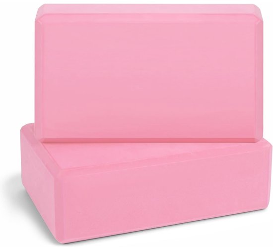 EXCITAT Yoga blok - Pilates blok - Meditatie blok - Yoga blok voor volwassenen - EVA schuim yoga blok - 2 pack - roze van EXCITAT