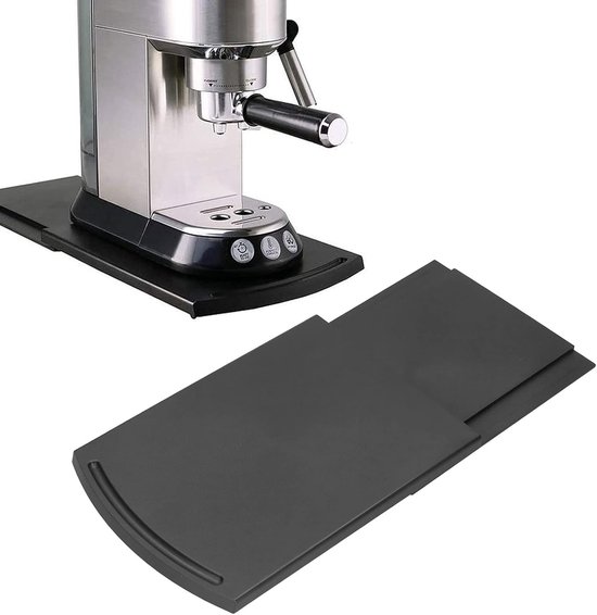 Extendable Coffee Sheet - Coffee Machine Mat - Mobiele Stand (Zwart) van Merkloos	