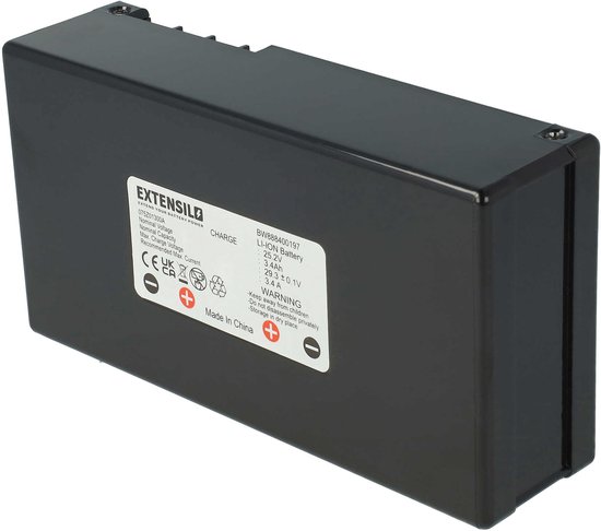 EXTENSILO Vervangende accu voor Stiga 1126-1032-01, 1126-9121-01, 1126-9137-01, 531118, 531119, 531113 voor grasmaaiers (3400mAh 25,2V Li-Ion)