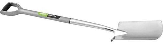 Extra lange roestvrijstalen tuinspade met zachte grip voor optimaal comfort van Merkloos	