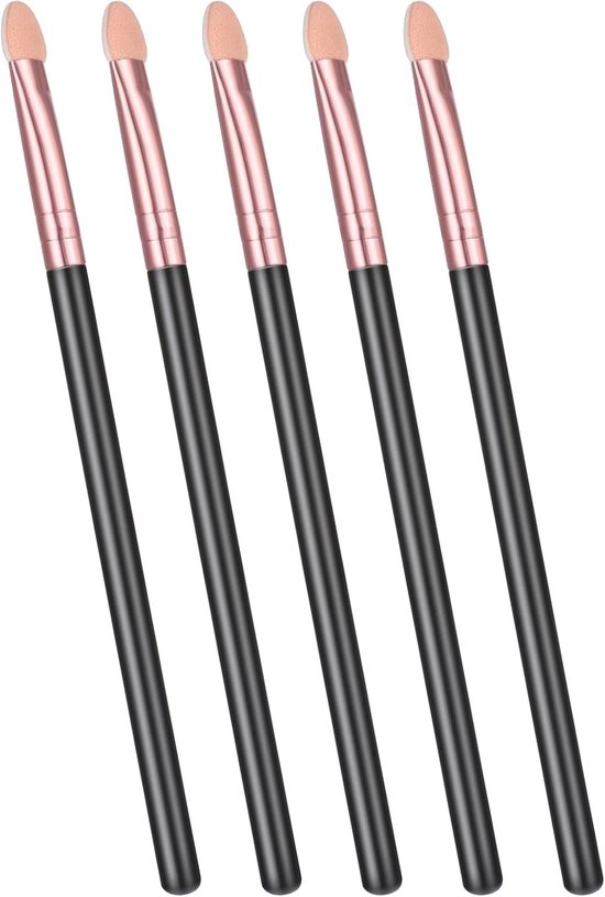 Eyeshadow Applicators Stick Sets - Makeup Brushes voor Vrouwen - Sponge Double-Sided Washable Reusable Professionele Eyeshadow Makeup Applicator Tools voor Meisjes (5 Stukken - Roze Goud) van Merkloos	