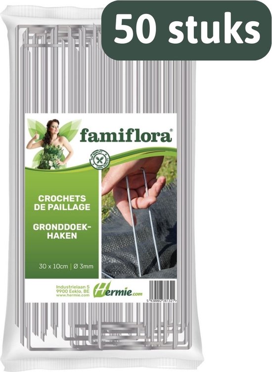 Famiflora gronddoekhaken - pennen Ø3mm - 30x10x30cm - 50 stuks van Famiflora