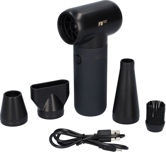 FBT110 - Jet fan - Turbo fan - Dust blower - Verschillende opzet stukken - Huid vriendelijk - Meerderen functies - Hoge capaciteit - Zwart van Merkloos	
