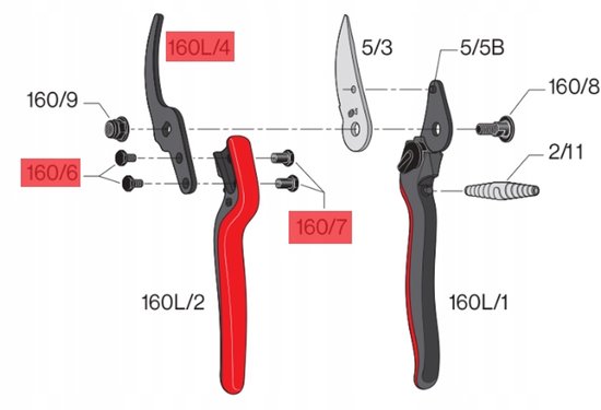 Felco 160L/4 Vervangend Aambeeld met Schroeven en Moeren van Merkloos	