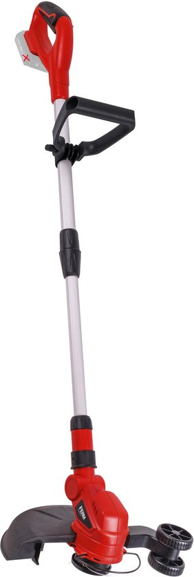 FERM - AX-POWER - GTM1004 - Accu - Grastrimmer - 20V - Telescopische steel - Steunwiel - Verdraaibare kop - Instelbare handgreep - Veiligheidsschakelaar - Zonder accu en lader - Snoerloze grasstrimmer van Ferm