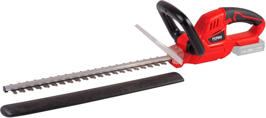 FERM - AX-POWER - HTM1004 - Heggenschaar - voor - 20V - accu - Zonder Accu en lader - Bladlengte - 500mm - Snoeicapaciteit: - 14mm - Toerental: - 1.200/min - Veiligheidsschakelaar- Beschermkap - Opberghoes - Wireless hedge trimmer - Accuheggenschaar van Merkloos	